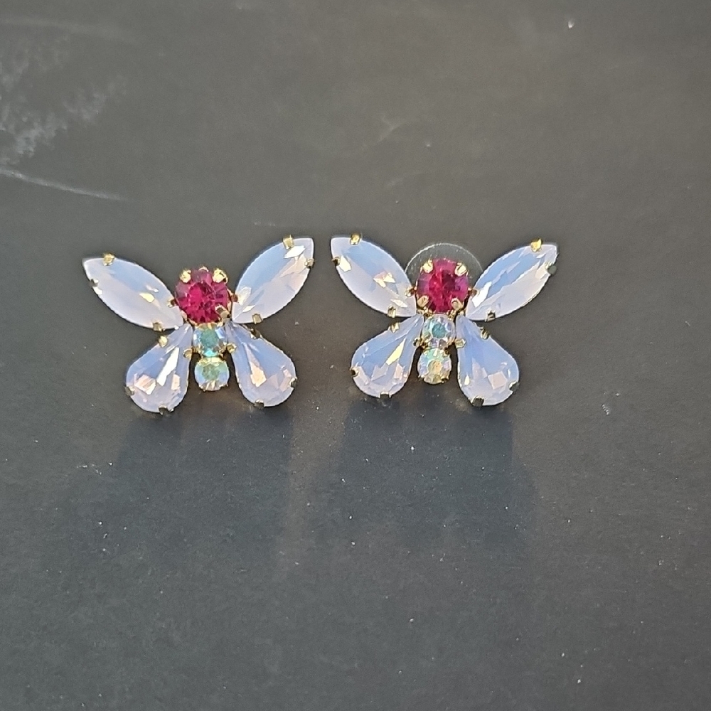 Chic Butterfly Crystal Earrings